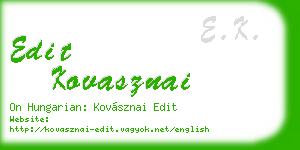 edit kovasznai business card
